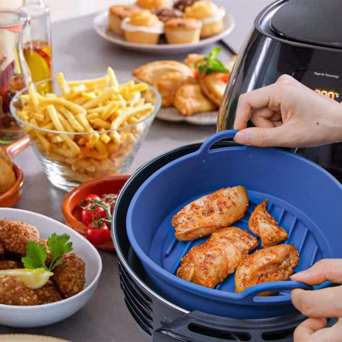 BPA Free Unbreakable OEM ODM Available Air Fryer Silicone Pot Safe In