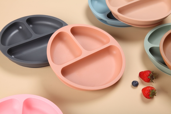 Dishwasher Free Silicone Suction Plate Safe Sterilize Baby Dishes