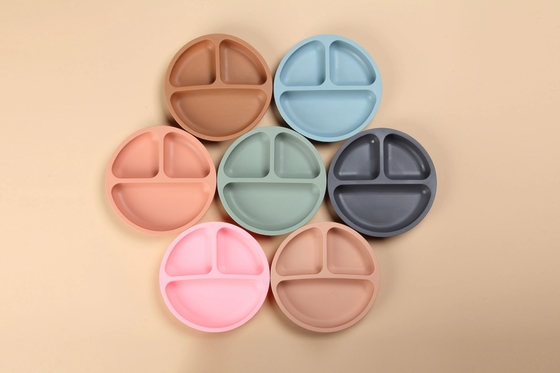 Dishwasher Free Silicone Suction Plate Safe Sterilize Baby Dishes