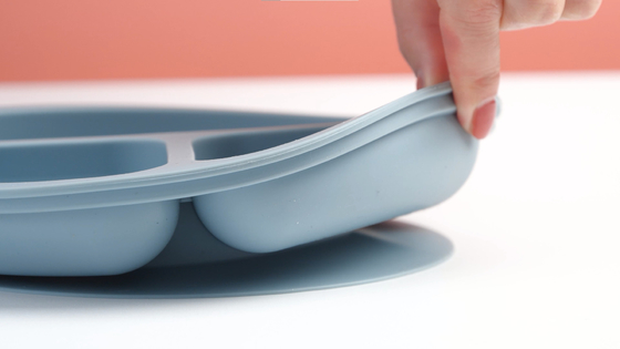 Dishwasher Free Easy To Clean Silicone Suction Plate Baby Feeding Dinnerware