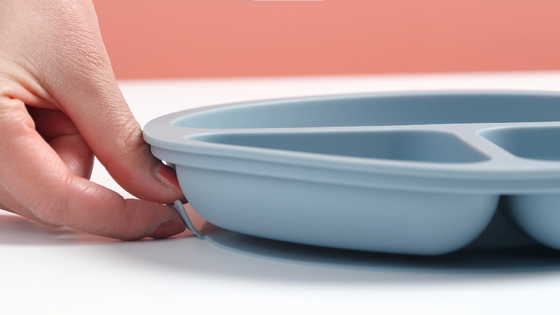 Dishwasher Free Easy To Clean Silicone Suction Plate Baby Feeding Dinnerware
