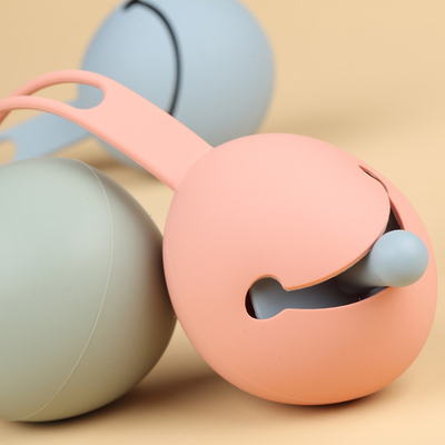 Smiley Faced Silicone Dummy Holder Case Attachable With Durable Strap
