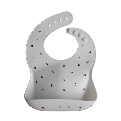 Elastic Unisex BPA Free Food Grade Silicone Baby Apron With 4 Buckles