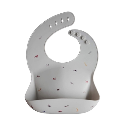 Elastic Unisex BPA Free Food Grade Silicone Baby Apron With 4 Buckles