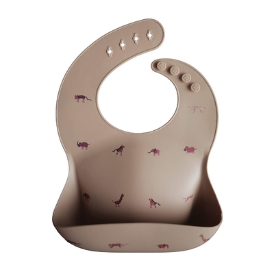 Elastic Unisex BPA Free Food Grade Silicone Baby Apron With 4 Buckles