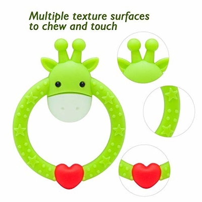 Easily Cleaning Non Toxic Silicone Teether Toy For Sensory Exploration