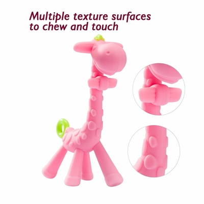 Adorable Food Grade Baby Solid Silicone Chew Toys Safe In Dishwasher
