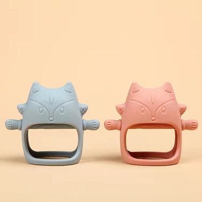 BPA Free Soft Anti Drop Baby Silicone Mitten Teether For Soothing Pain Relief