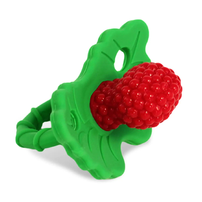 Berry Shaped Soothe Babies Sore Gums Hands Free Silicone Teether Toy For Christmas