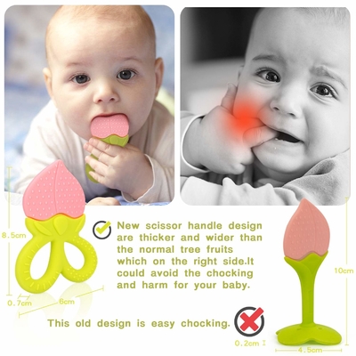 Durable Recyclable Packaging Customized Silicone Baby Teethers for Sensory Exploration