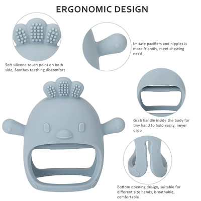 Chicky BPA Free Anti - Drop Silicone Mitten Teething Toy for Soothing Sore Gums