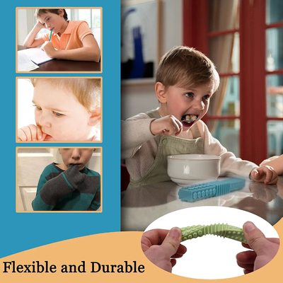 Safe Food Grade Silicone Sensory Chew Tubes for Autistic Children
