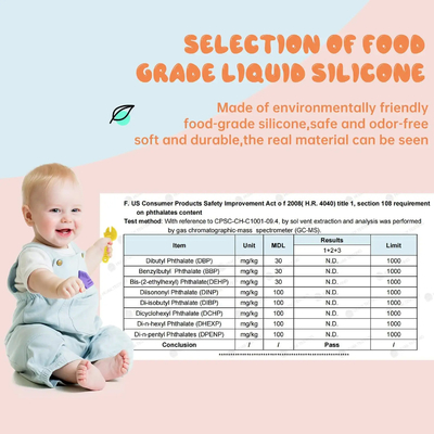 4 PCS Food Grade BPA Free Silicone Baby Molar Teether Chew Toys for 3-24 Months Food
