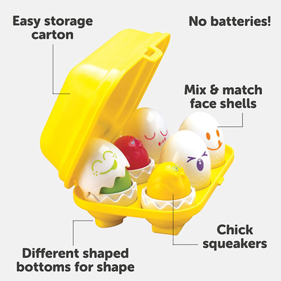 Colorful Improving Recognization Hide And Squeak Eggs For 6-24 Months