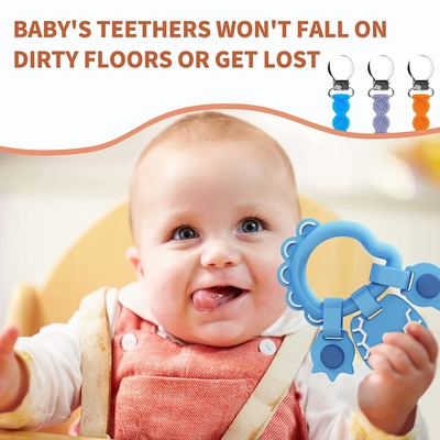 FDA Dinosaur Baby Silicone Products Teether Rings Toys For Infant Baby