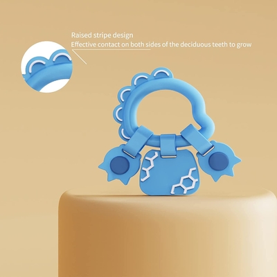 FDA Dinosaur Baby Silicone Products Teether Rings Toys For Infant Baby