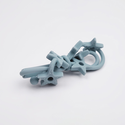 Non Toxic Starfish Teether Silicone Clip Unique Safety Straps For Baby