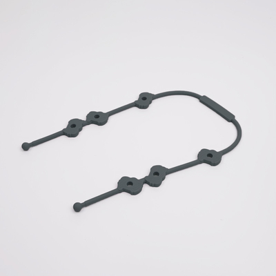 Food Grade 50*0.6*2cm Silicone Pacifier Chain Adjustable Anti Falling