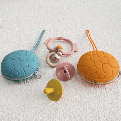 Baby Care Silicone Pacifier Case Portable Pacifier Holder Container PVC Free OEM