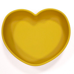 Dishwasher Safe Silicone Food Plate Heart Shape Suction Silicone Dinner Plates FDA