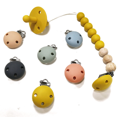 Soothie Metal Silicone Pacifier Clip Food Grade Latex Free 3.5*3*1.5cm