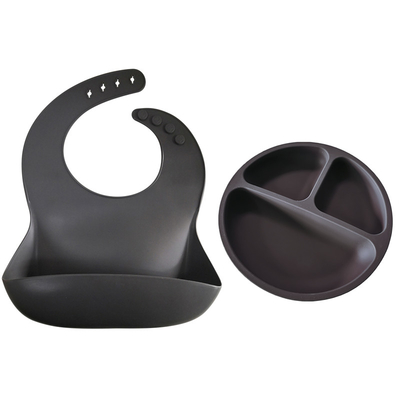 Sustainable Multicolor Baby Silicone Bucket Bibs BPA Free Silicone Dinnerware Set