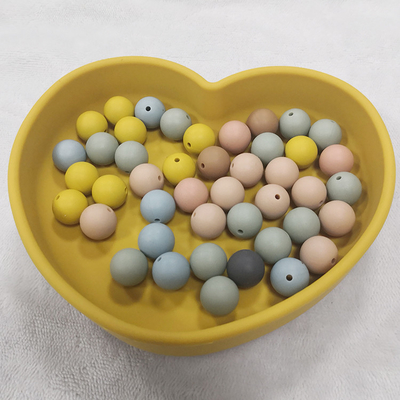 Multicolor Silicone Beads Teether Round Silicone Teething Beads Bulk OEM