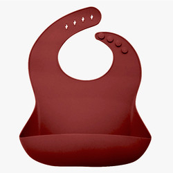 OEM Custom Adjustable Length Silicone Baby Bib With Food Catcher