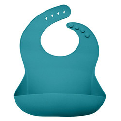 OEM Custom Adjustable Length Silicone Baby Bib With Food Catcher