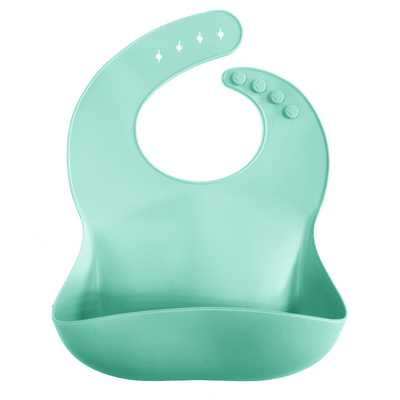 Oil Resistant Easy Clean Bibs 4 Buckles Baby Silicone Catcher Bib Lightweight FDA