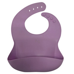 Oil Resistant Easy Clean Bibs 4 Buckles Baby Silicone Catcher Bib Lightweight FDA