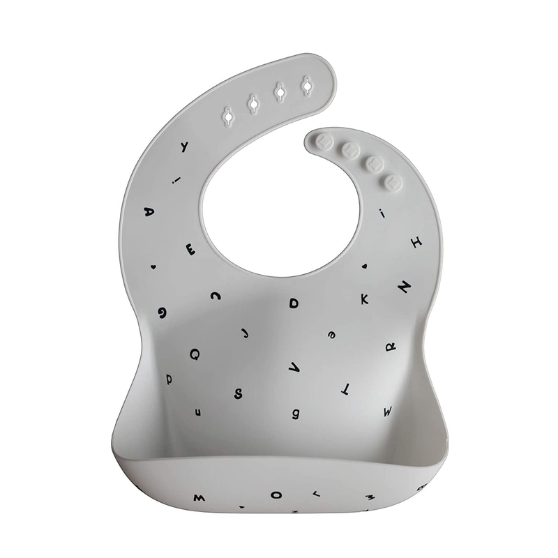Elastic Unisex BPA Free Food Grade Silicone Baby Apron With 4 Buckles
