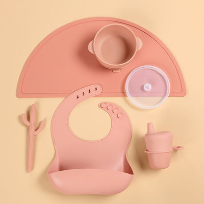 FDA Approved 100% Silicone Weaning Set , Microwave Safe Baby Feeding Sets